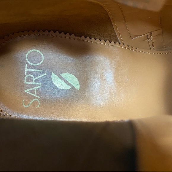 Franco Sarto Spur Brown Leather Bootie 9M - Picture 13 of 15